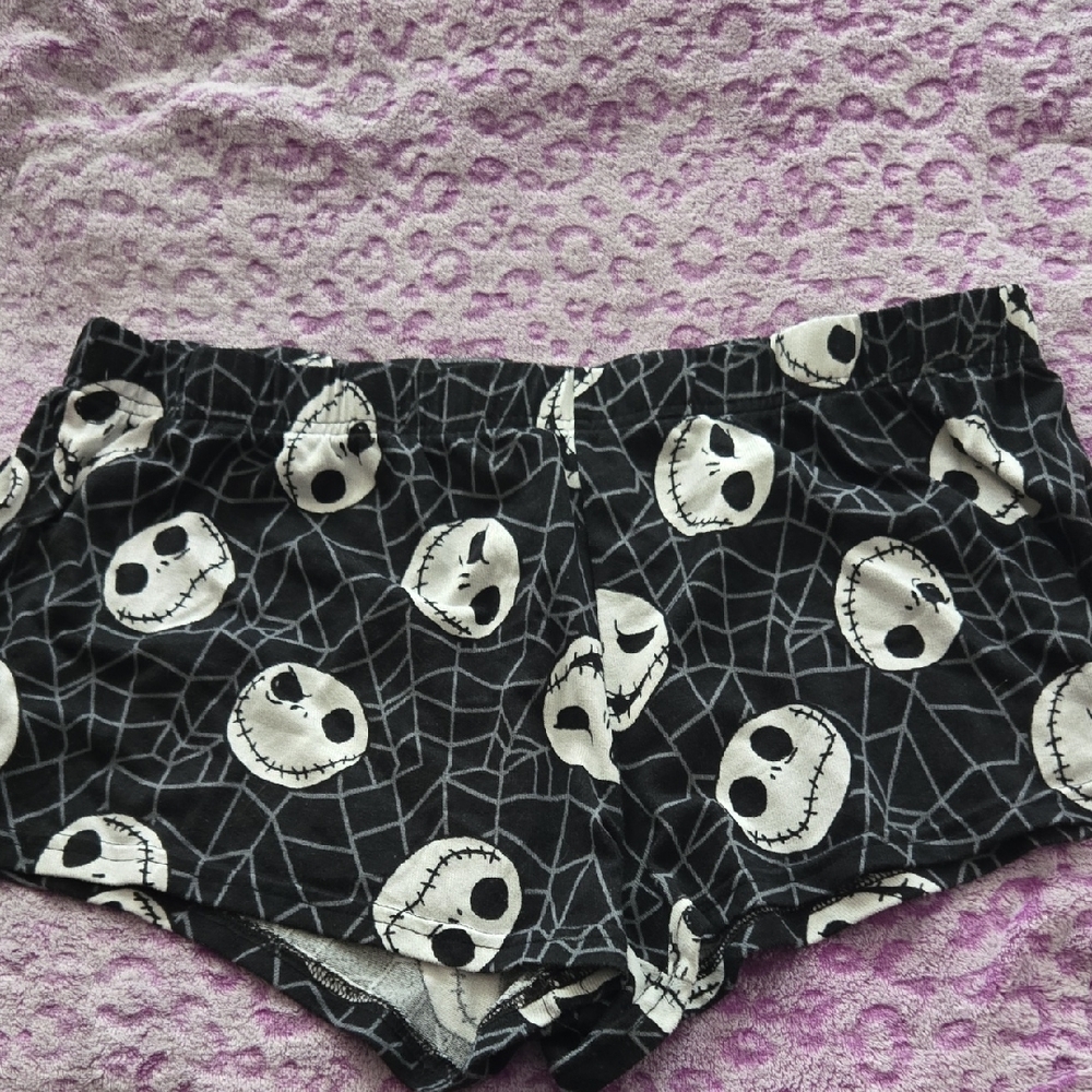 Jack Xl Disney Black and White Nightmare Before Christmas Shorts